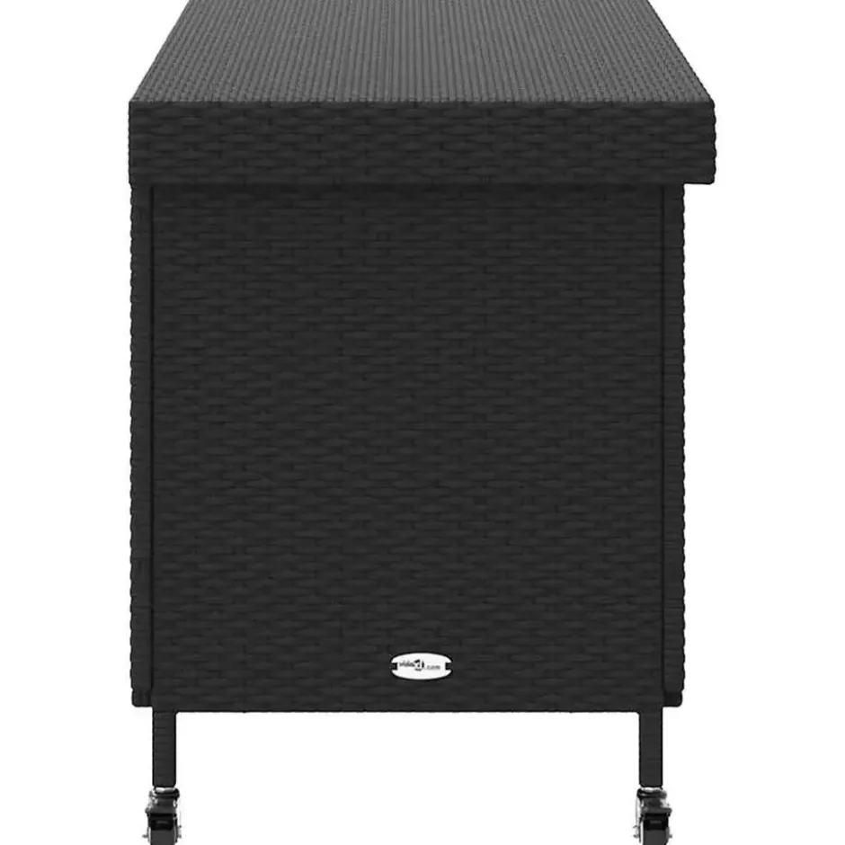 vidaXL - Tuinbox - Zwart - Rattan