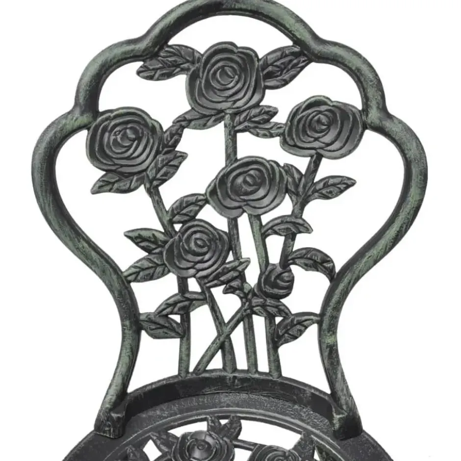 vidaXL - Tuin Eetstoel - Groen - Metaal - 2 stuks