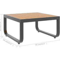 vidaXL - Tuinhoekbankenset - Grijs - Metaal - 4 stuks - Met kussens