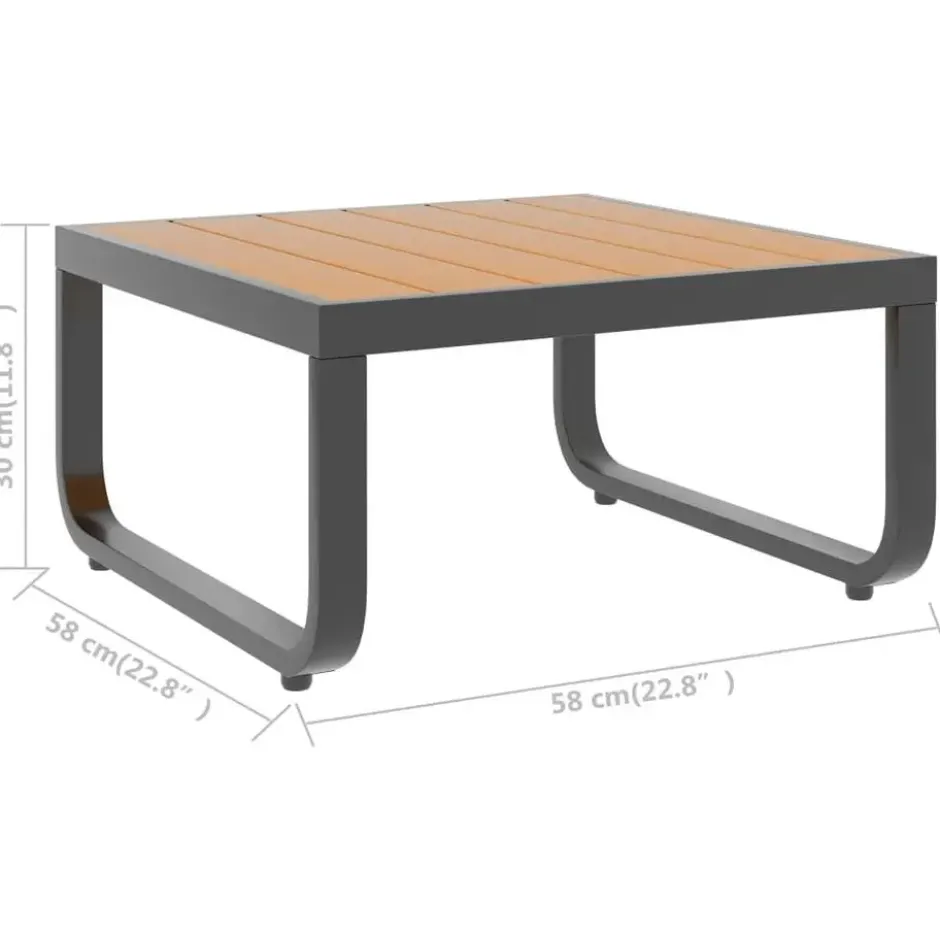 vidaXL - Tuinhoekbankenset - Grijs - Metaal - 4 stuks - Met kussens