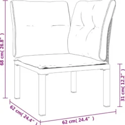 vidaXL - Tuinhoekstoelen - Zwart en grijs - Poly rattan - 2 stuks - Met kussens