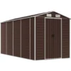 vidaXL - Tuinhuis Bruin 191x385x198 cm Gegalvaniseerd Staal
