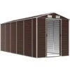 vidaXL - Tuinhuis Bruin 191x470x198 cm Gegalvaniseerd Staal