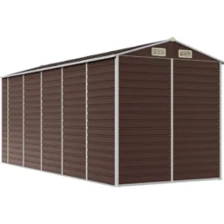 vidaXL - Tuinhuis Bruin 191x470x198 cm Gegalvaniseerd Staal
