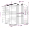 vidaXL - Tuinhuis Bruin 191x215x198 cm Gegalvaniseerd Staal