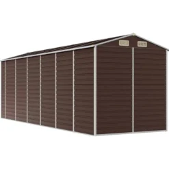 vidaXL - Tuinhuis Bruin 191x555x198 cm Gegalvaniseerd Staal