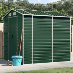 vidaXL - Tuinhuis Groen 191x215x198 cm Gegalvaniseerd Staal