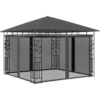 vidaXL - Tuinhuisje - Antraciet - Stof - 3 x 3 x 2.73 m