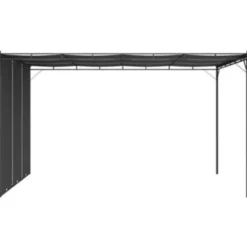 vidaXL - Tuinhuisje - Antraciet - Polyester - 4 x 3 x 2.25 m