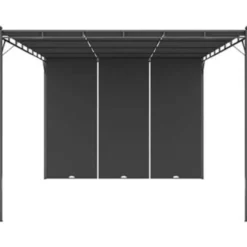 vidaXL - Tuinhuisje - Antraciet - Polyester - 4 x 3 x 2.25 m