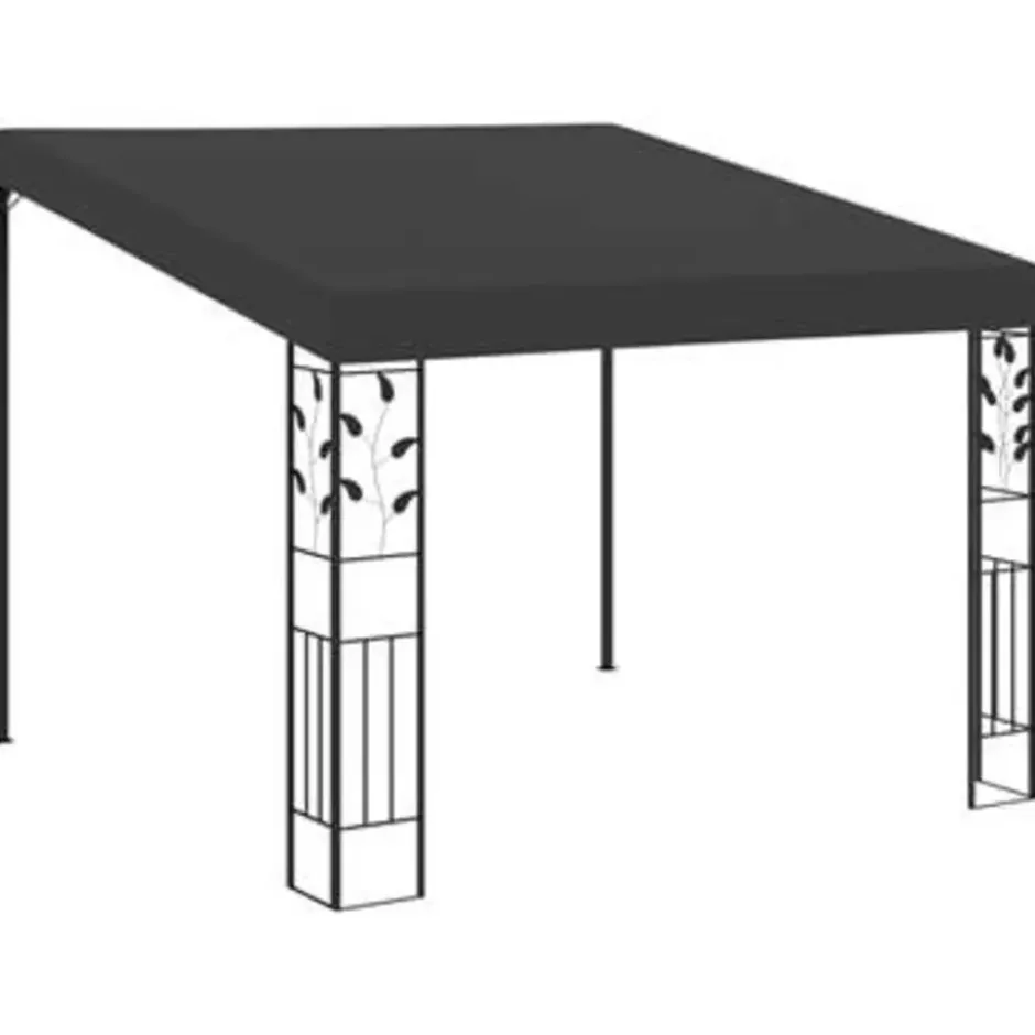 vidaXL - Tuinhuisje - Antraciet - Stof - 3 x 3 x 2.5 m