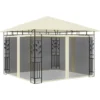 vidaXL - Tuinhuisje - Crème - Stof - 3 x 3 x 2.73 m