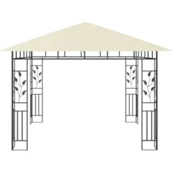 vidaXL - Tuinhuisje - Crème - Stof - 3 x 3 x 2.73 m