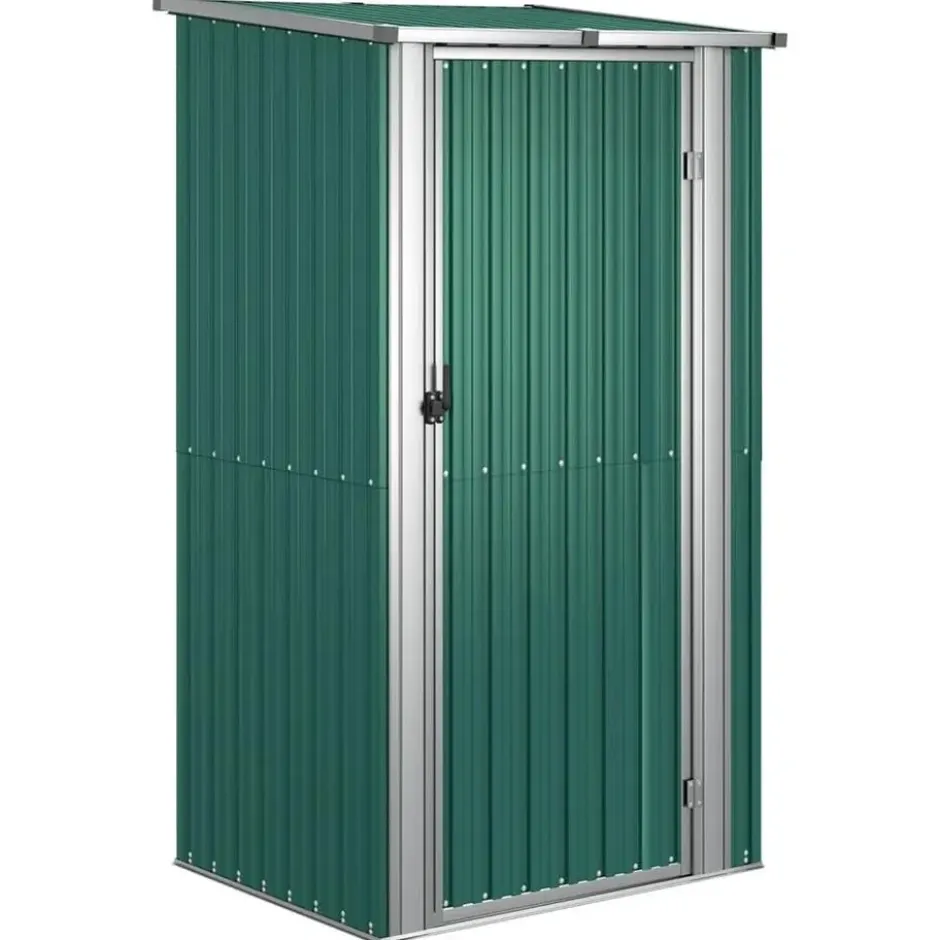 vidaXL - Tuinhuisje - Groen - Staal
