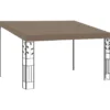 vidaXL - Tuinhuisje - Taupe - Stof - 4 x 3 x 2.5 m