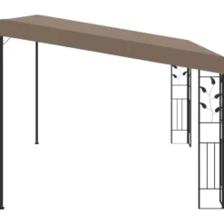 vidaXL - Tuinhuisje - Taupe - Stof - 4 x 3 x 2.5 m