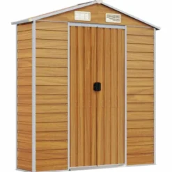 vidaXL - Tuinhuis Lichtbruin 191x215x198 cm Gegalvaniseerd staal