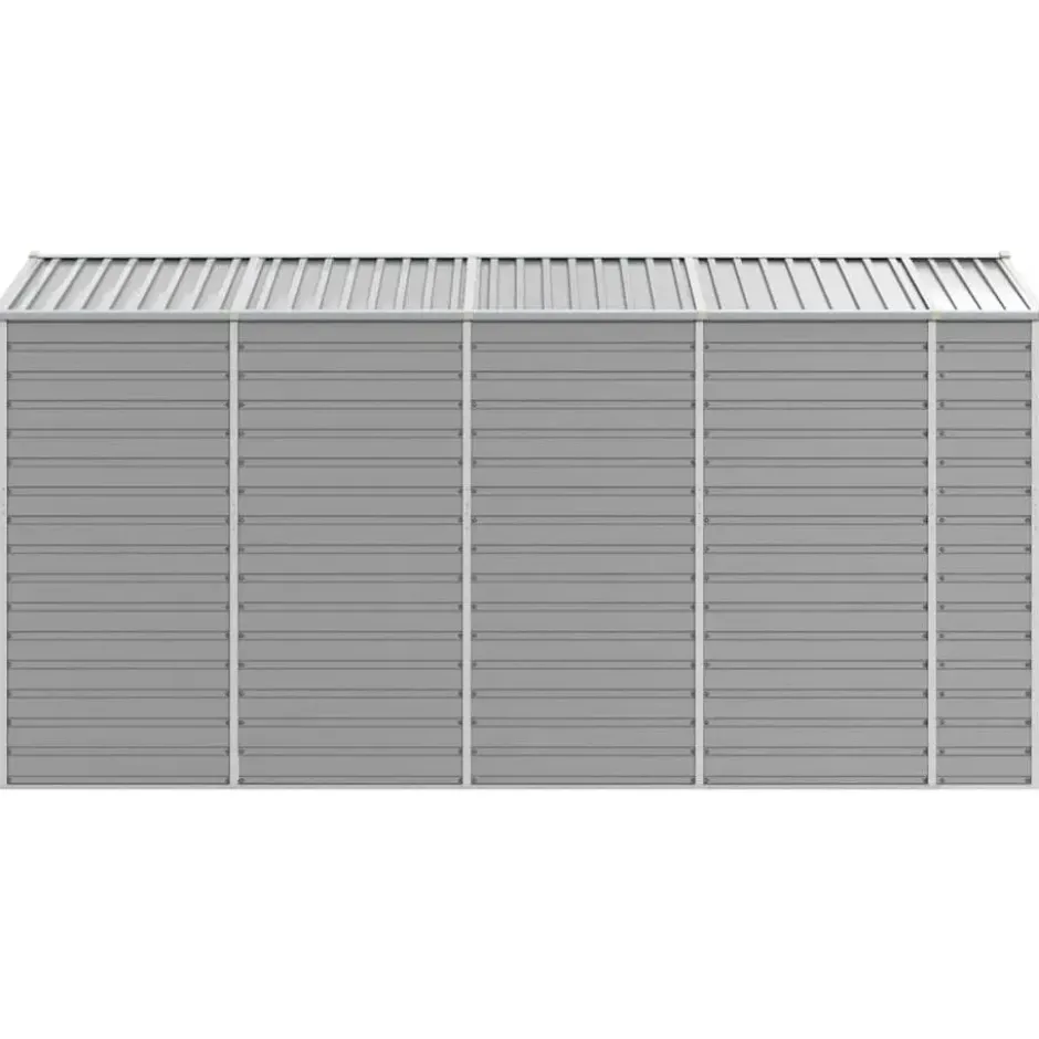 vidaXL - Tuinhuis Lichtgrijs 191x385x198 cm Gegalvaniseerd Staal