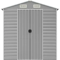 vidaXL - Tuinhuis Lichtgrijs 191x215x198 cm Gegalvaniseerd Staal