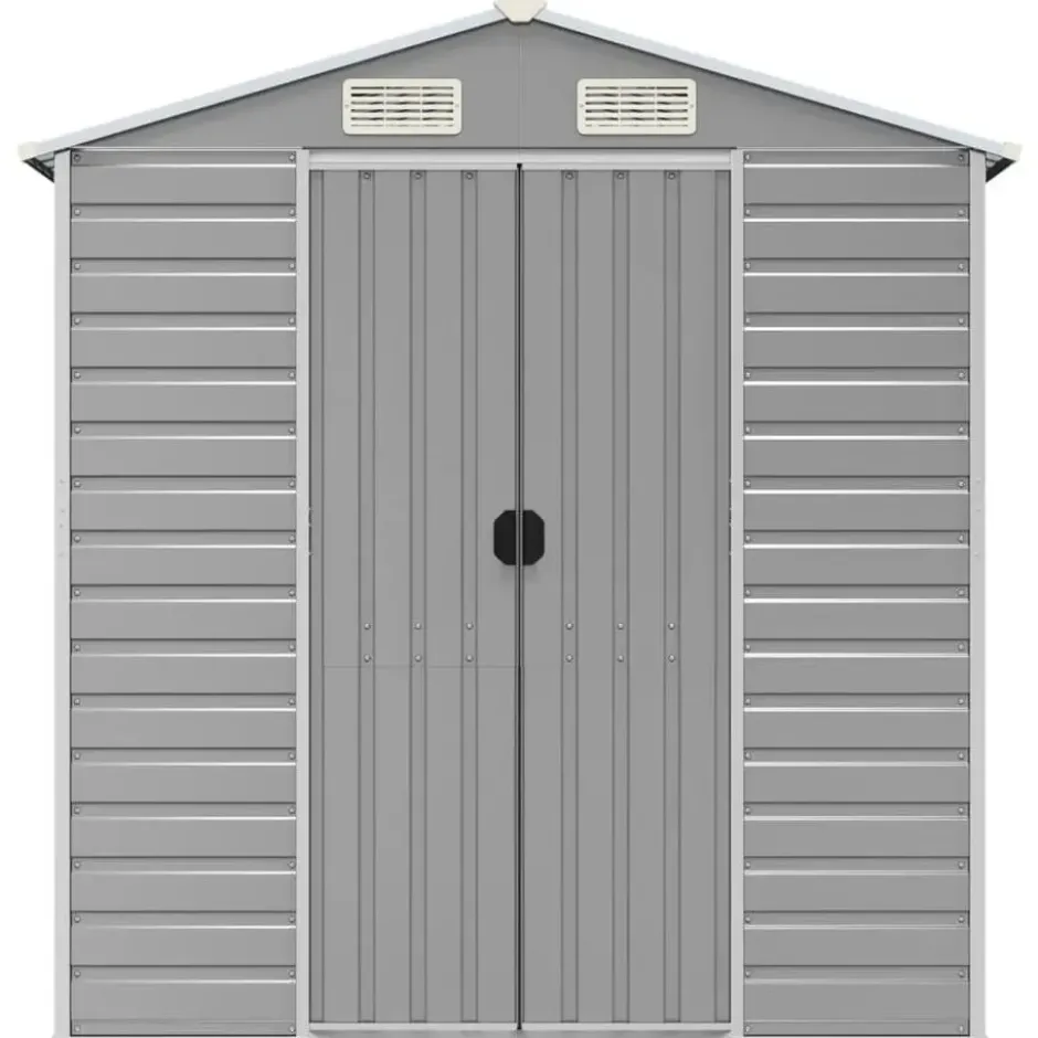 vidaXL - Tuinhuis Lichtgrijs 191x215x198 cm Gegalvaniseerd Staal