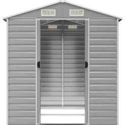 vidaXL - Tuinhuis Lichtgrijs 191x215x198 cm Gegalvaniseerd Staal