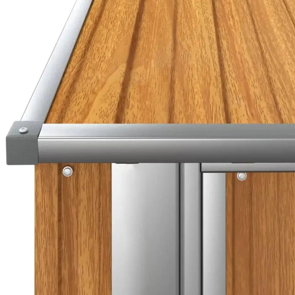 vidaXL - Tuinhuis 180,5x97x209,5 cm gegalvaniseerd staal houtlook