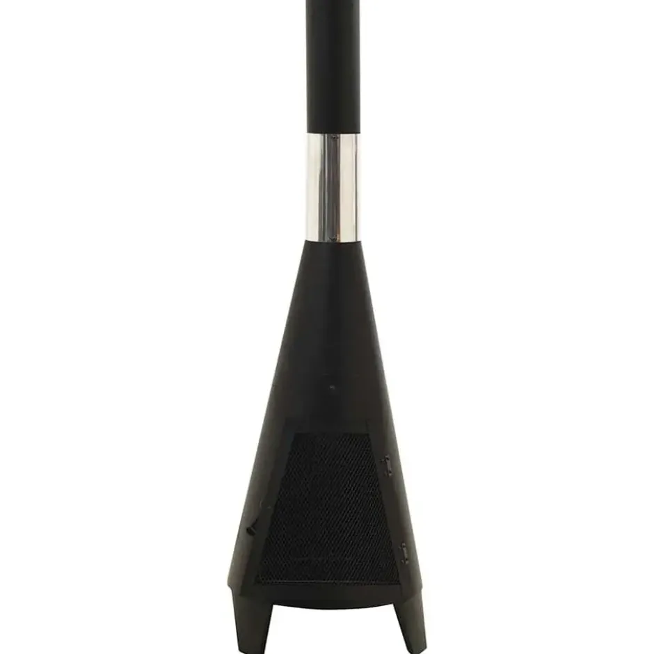 vidaXL - Tuinkachel - Zwart - Staal - 38 x 38 x 122 cm