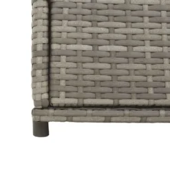 vidaXL - Tuinkast 55x55x111 cm poly rattan grijs tuin kast kastje buiten