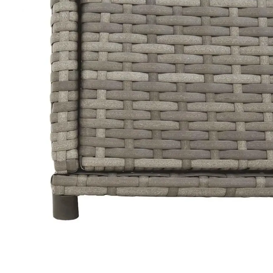 vidaXL - Tuinkast 55x55x111 cm poly rattan grijs tuin kast kastje buiten
