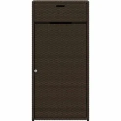 vidaXL - Tuinkast 55x55x111 cm poly rattan bruin tuin kast kastje buiten