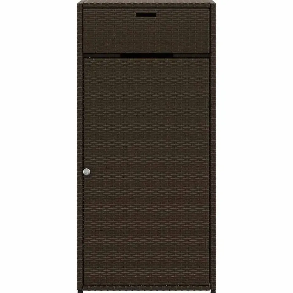 vidaXL - Tuinkast 55x55x111 cm poly rattan bruin tuin kast kastje buiten