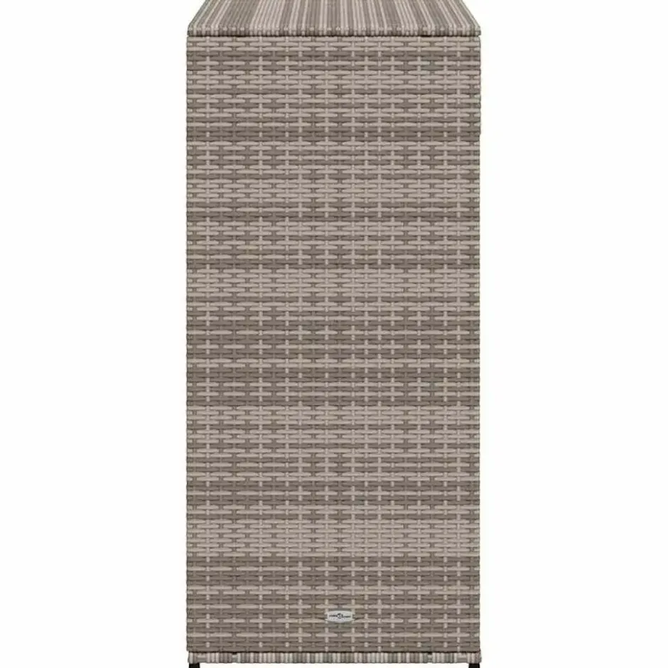 vidaXL - Tuinkast 105x55x113 cm poly rattan grijs tuin kast kastje buiten