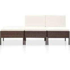 vidaXL - Tuin Loungeset - Bruin - Poly rattan