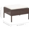 vidaXL - Tuin Loungeset - Bruin - Poly rattan