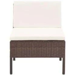 vidaXL - Tuin Loungeset - Bruin - Poly rattan