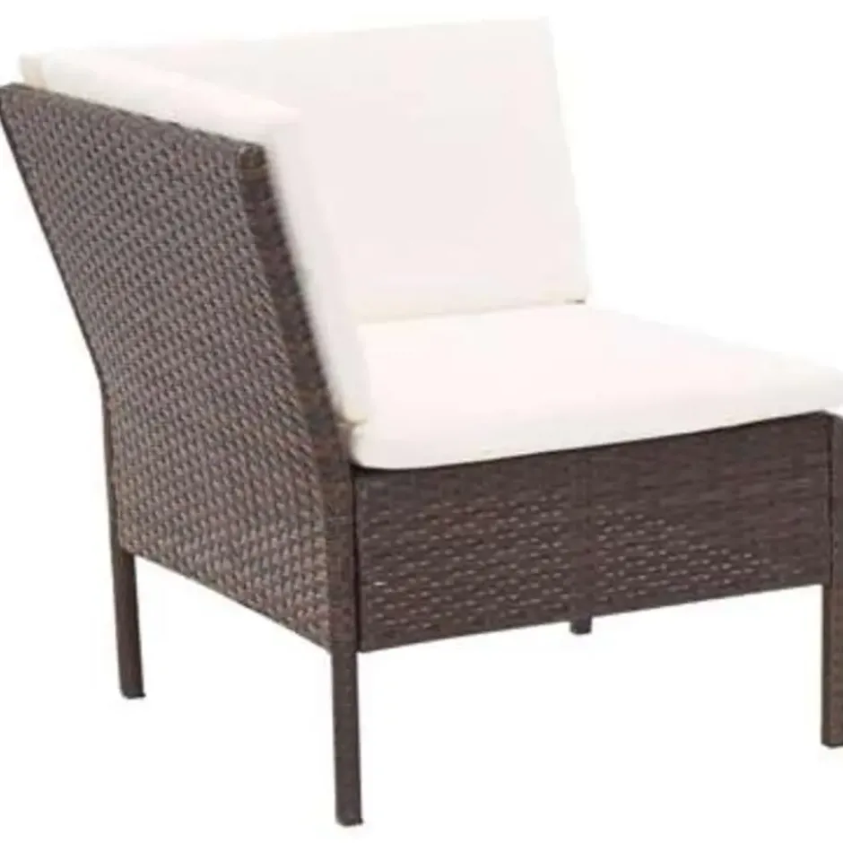 vidaXL - Tuin Loungeset - Bruin - Poly rattan