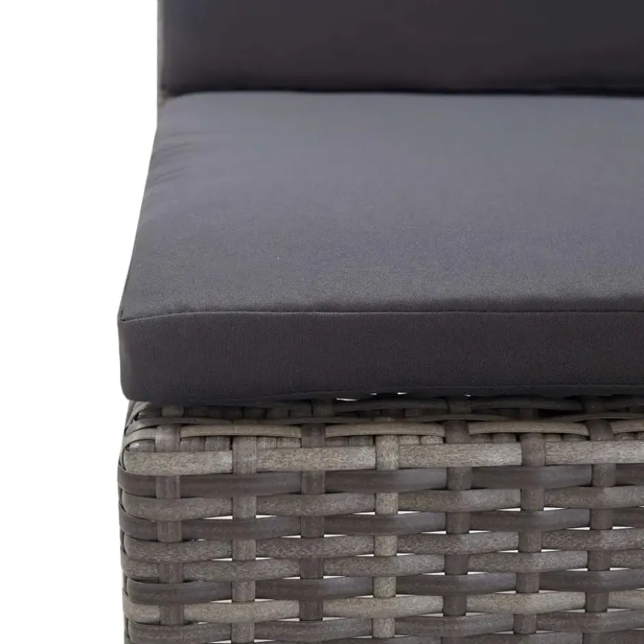 vidaXL - Tuin Loungeset - Grijs - Poly rattan