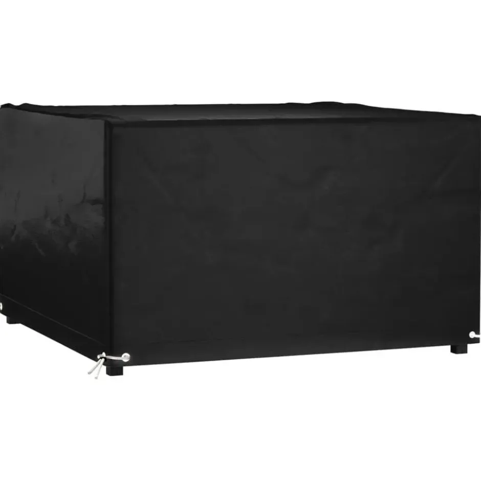 vidaXL - Tuinmeubelhoes met 8 oogjes vierkant 132x132x80 cm tuinmeubel hoes