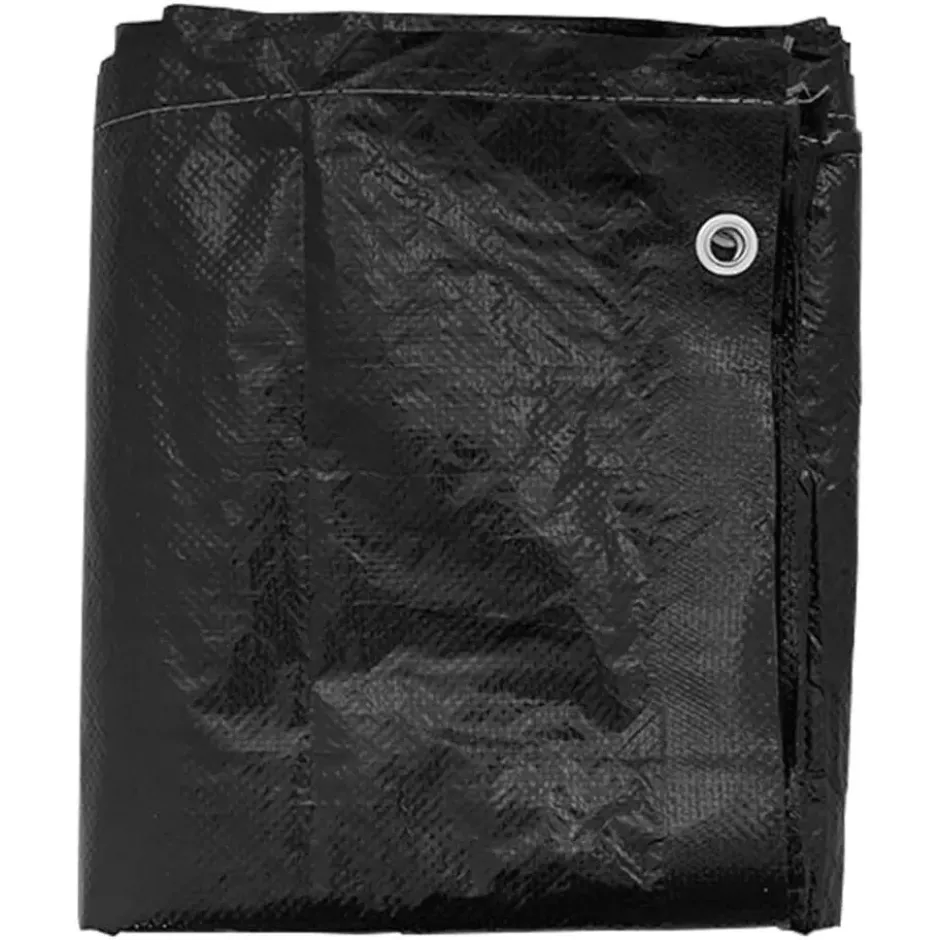 vidaXL - Tuinmeubelhoes met 8 oogjes vierkant 132x132x80 cm tuinmeubel hoes