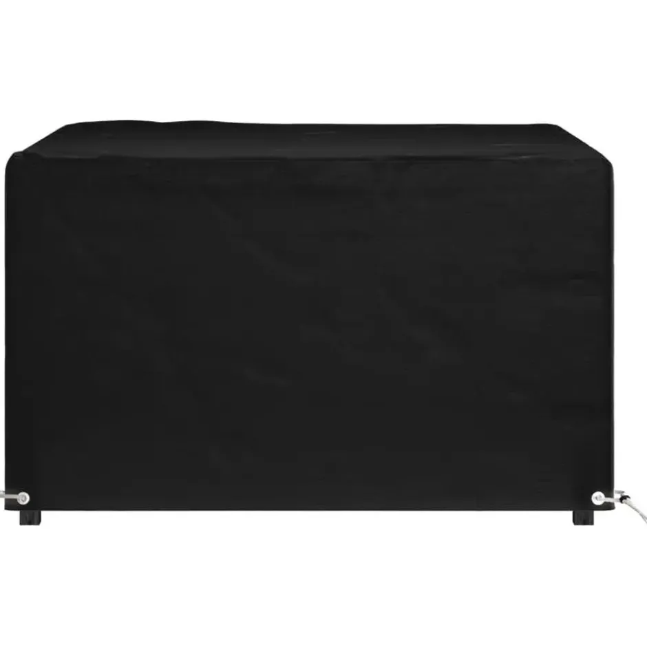 vidaXL - Tuinmeubelhoes met 8 oogjes vierkant 132x132x80 cm tuinmeubel hoes