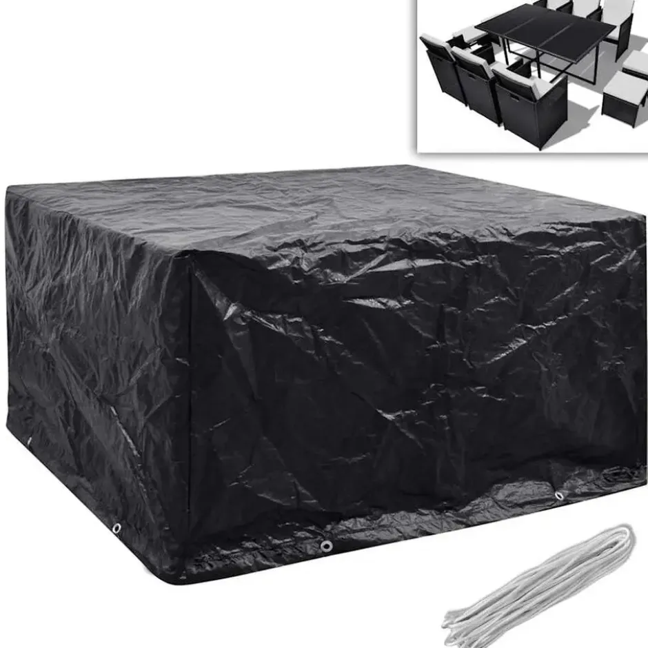 vidaXL - Tuinmeubelhoes 6-Persoons Poly Rattan Meubelhoes - 172x113x73 cm
