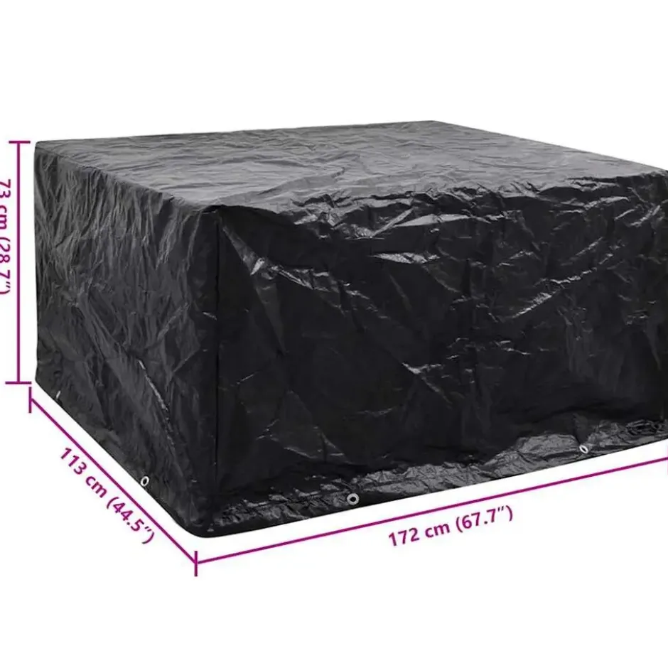 vidaXL - Tuinmeubelhoes 6-Persoons Poly Rattan Meubelhoes - 172x113x73 cm