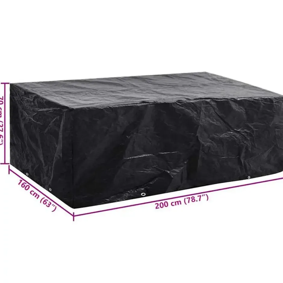 vidaXL - Tuinmeubelhoes Poly Rattan Meubelhoes - 200x160x70 cm
