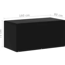 vidaXL - Tuinmeubelhoezen 6 oogjes rechthoekig 160x80x75 cm - 2 Stuks