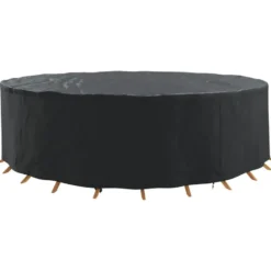 vidaXL - Tuinmeubelhoezen - 320x320x85 cm - Zwart - 420D Stof