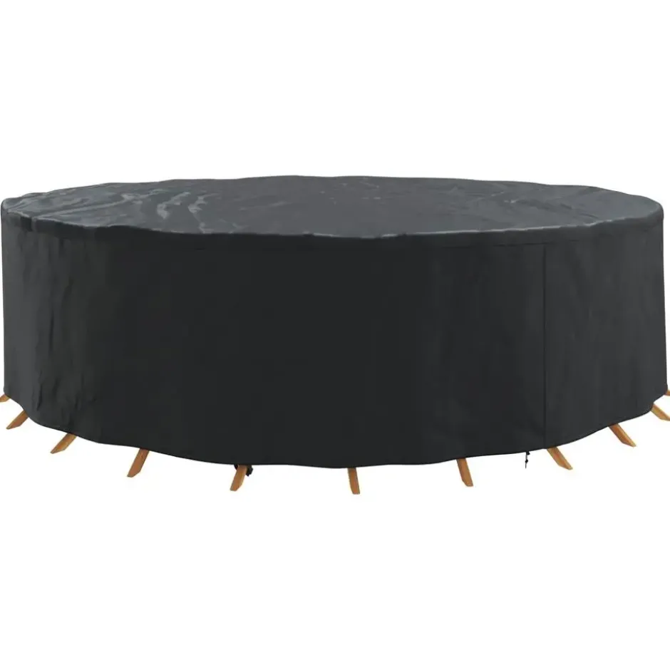vidaXL - Tuinmeubelhoezen - 320x320x85 cm - Zwart - 420D Stof