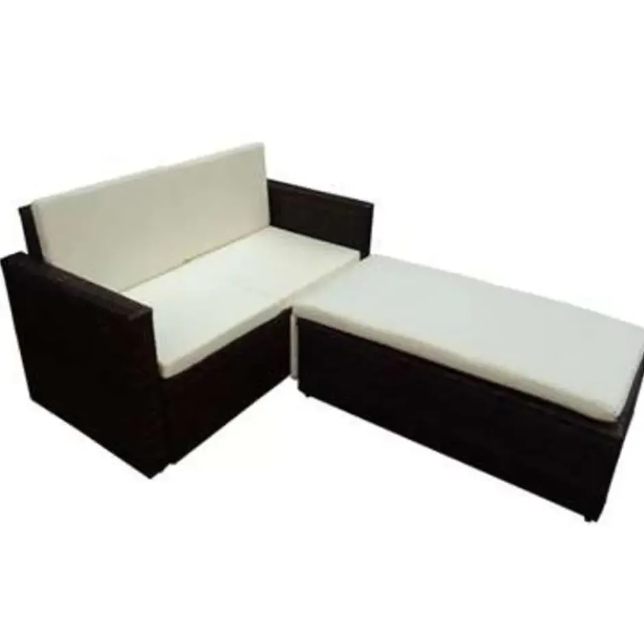 vidaXL - Tuinmeubelset - Bruin - Poly rattan