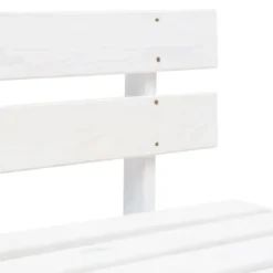 vidaXL - Tuinmiddenbank pallet - Wit - Grenenhout