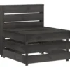 vidaXL - Tuinmiddenbank pallet - Grijs - Geïmpregneerd grenenhout - 60x70x66 cm