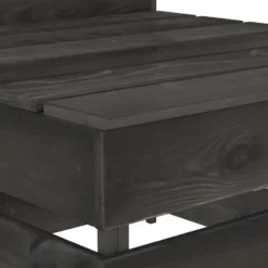 vidaXL - Tuinmiddenbank pallet - Grijs - Geïmpregneerd grenenhout - 60x70x66 cm